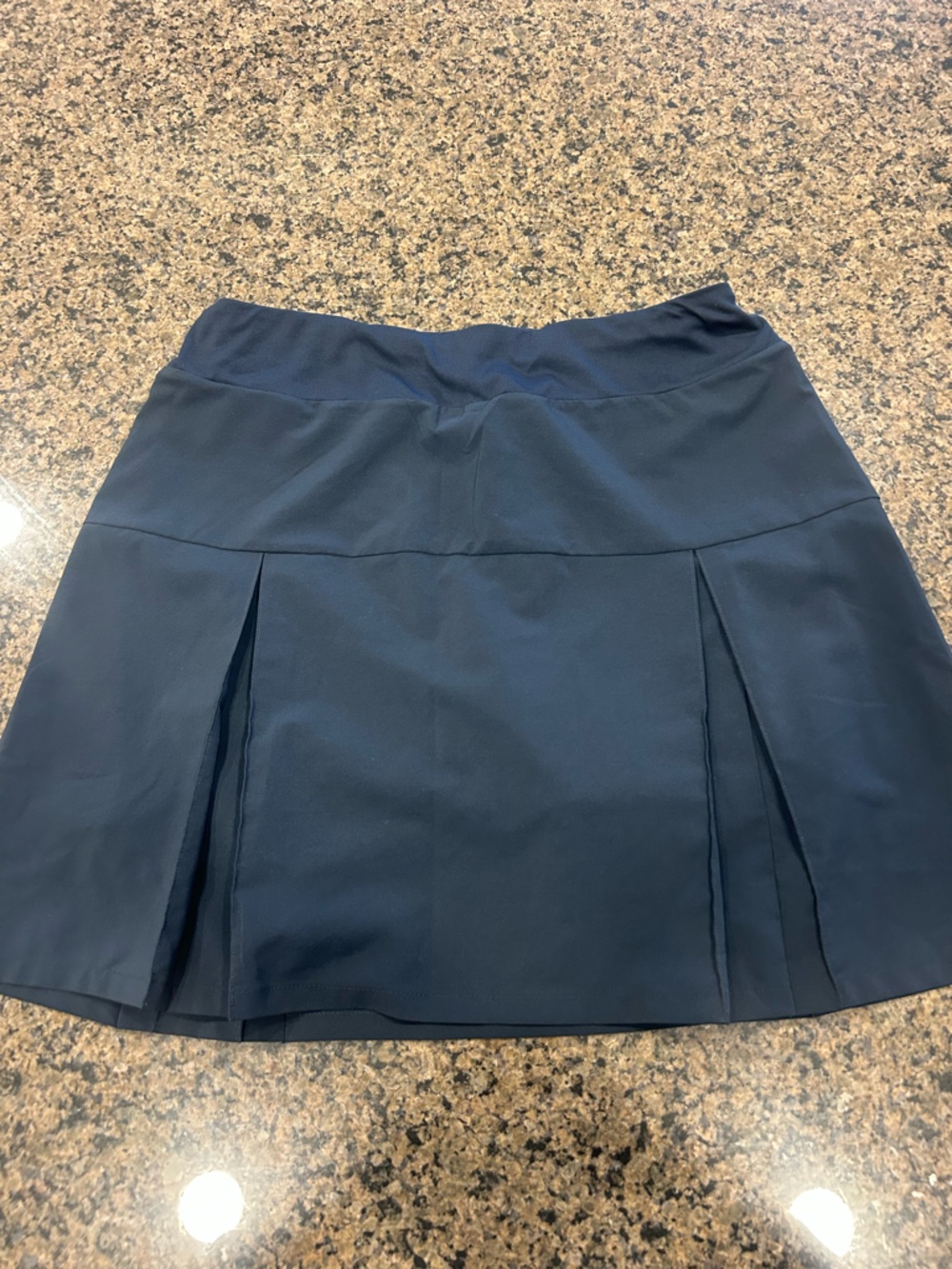 Lands' End Navy Pleated Athletic Skort